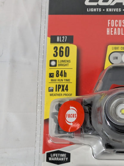 Coast Products 3AA LED Black/Red Focusing Head Lamp 19721