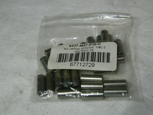 Electro Hardware SS Round Unthreaded Spacer F#2S Qty. 25 S537-M07-F16