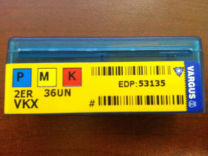 Vardex 2ER36UN VKX Indexable Carbide Laydown Threading Inserts QTY 10 53135