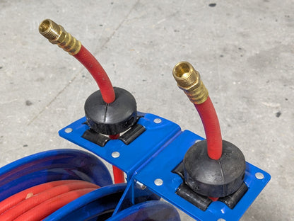 CoxReels Spring Retractable Dual Hose Reel 50 Ft. x 3/8 In. C-LP-350-350