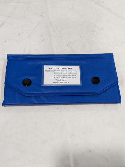 26 pc Radius Gage Set: Steel, 0.01 to 0.5" Radius 615-4126