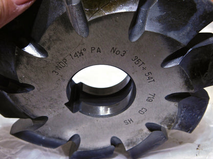 PRO HSS Involute Style Gear Cutter 3NDP 3 14-1/2º PA 5.25 Diameter 10 Teeth 719