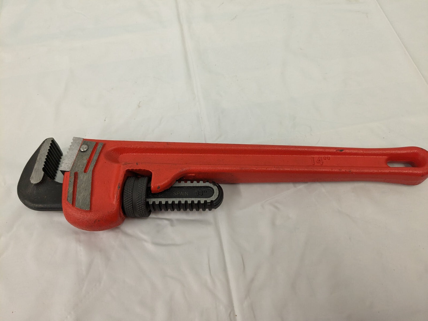 PROTO Straight Pipe Wrench: 14" OAL, Steel J814HD
