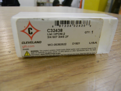 CLEVELAND HSS Drill Mill 3/4 Diam, 1-5/16 LOC, 2 Flute, 90° C32438