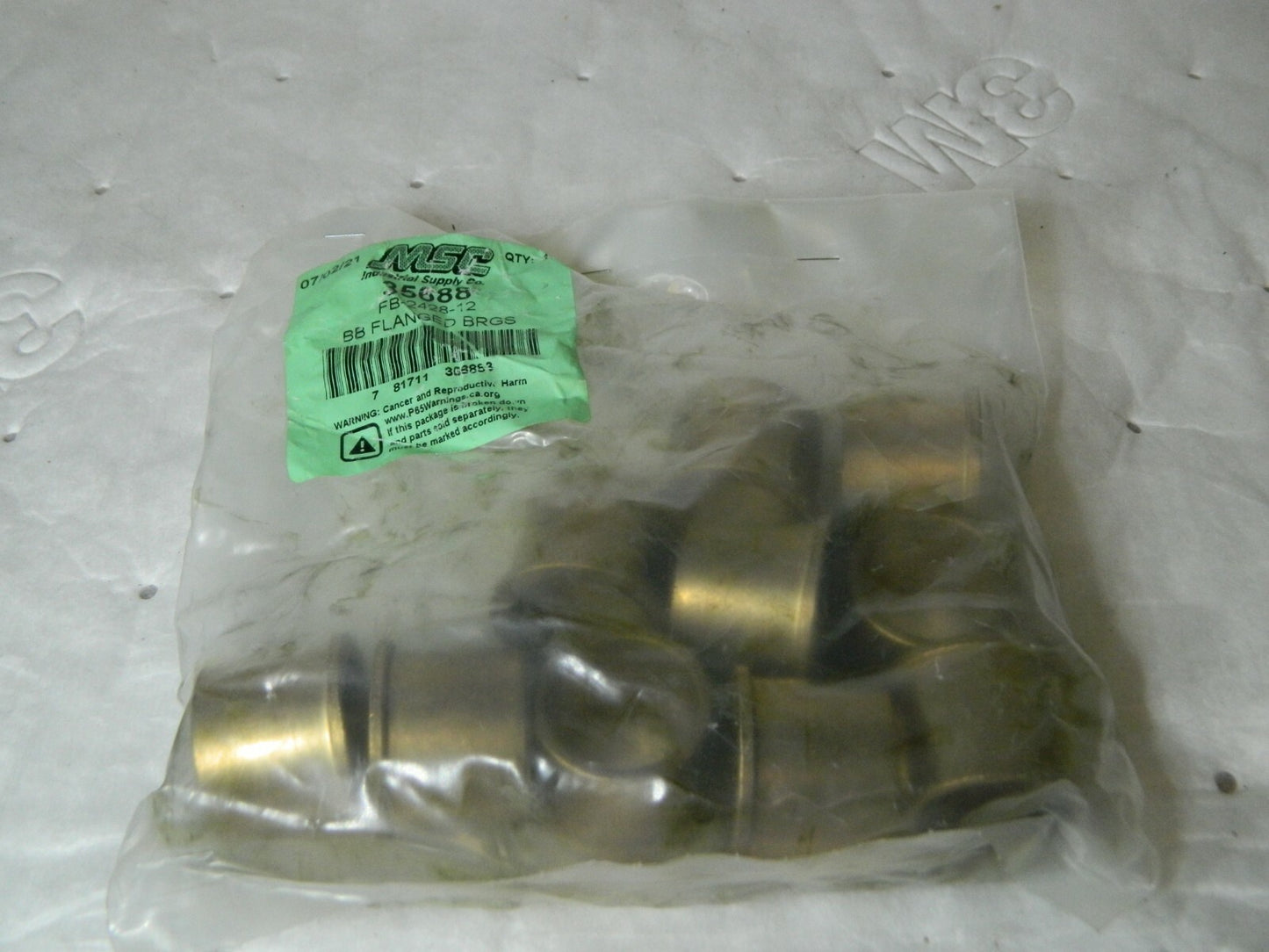 Oil Impregnated Bronze Sleeve Bearing 1-1/2" Inside 1-3/4" Outside Qty