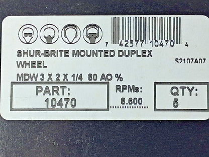 Superior Abrasives Aluminum Oxide Mounted Flap Wheels 80grit QTY5 10470