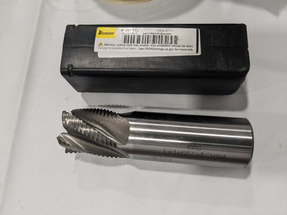 Roughing End Mill: 1" Dia, 5 Flute, Single End, Cobalt 724-2254
