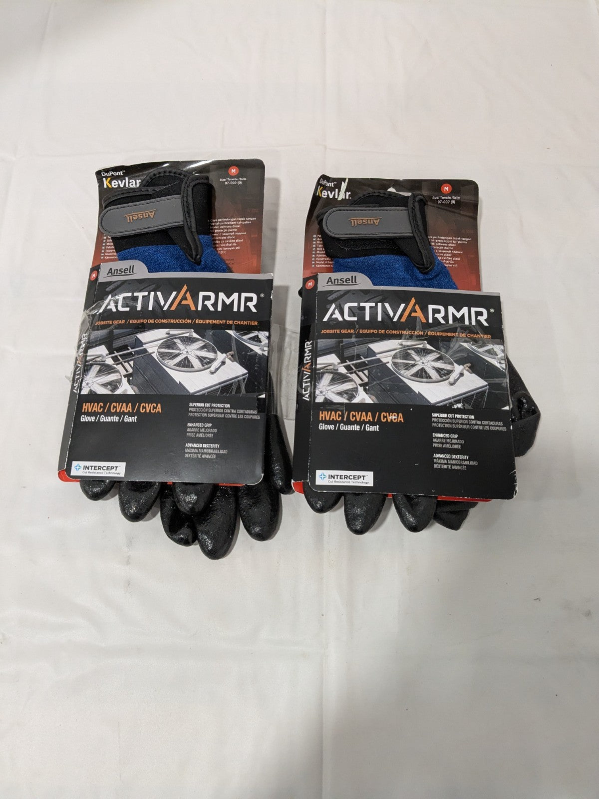 ANSELL 2pk Cut, Puncture &amp; Abrasion-Resistant Gloves Size Med. 97-002(9)
