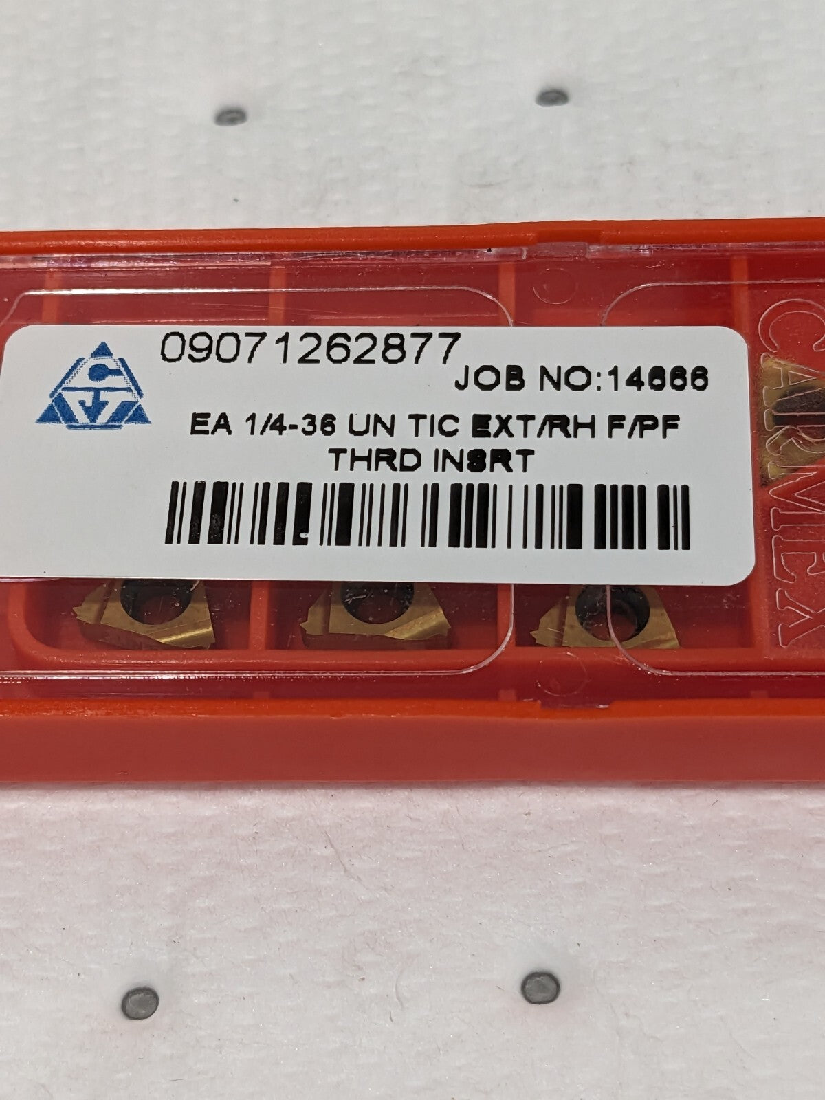 Carmex Threading Insert 1/4-36 UN TIC EXT/RH F/PF Qty 10 09071262877