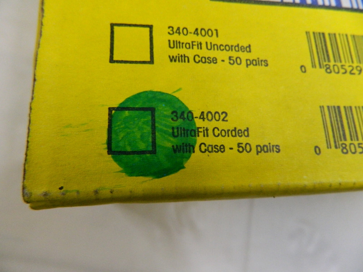 3M Earplug: 25dB, Foam, Flanged, Push-In Stem, Corded qty50 7000002322