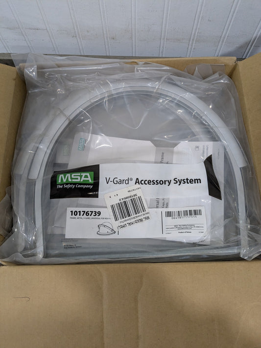 MSA Facepiece V-Gard Metal Frame: Aluminum, Silver Box of 9 10176739