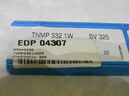 Valenite Carbide Turning Inserts TNMP3321W Grade-325 TiN Coated Qty 10 04307