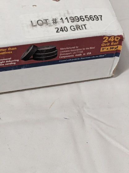 ABILITY ONE 2" x 50 Yd 240G Aluminum Oxide Shop Roll Qty 2 Rolls 5350016315586