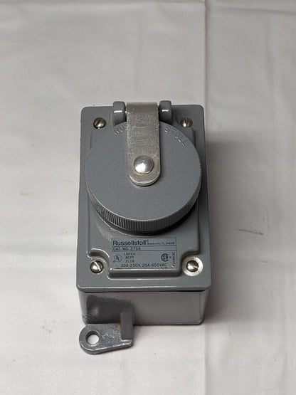 Russellstoll 30A 250V 20A 600VAC Water Tight Receptacle 3754
