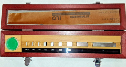 Mitutoyo Gage Block Set 0.0625 to 2" 9 Pc 0 Grade Steel 516-930-26