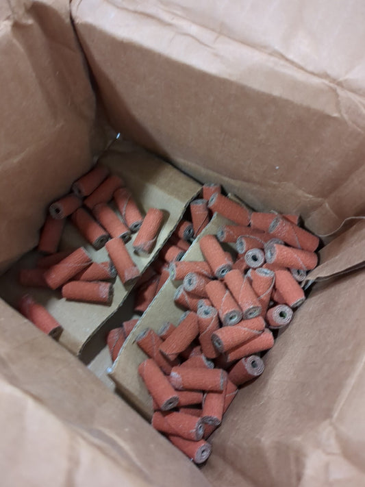 3M approx 100ct Straight Cartridge Roll: 3/8" Dia, 80 Grit, Ceramic 7100122978