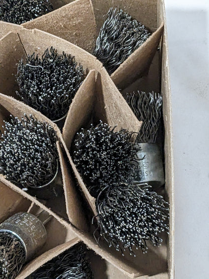 OSBORN End Brushes: 3/4" Dia, Steel, Crimped Wire Qty 12 30061