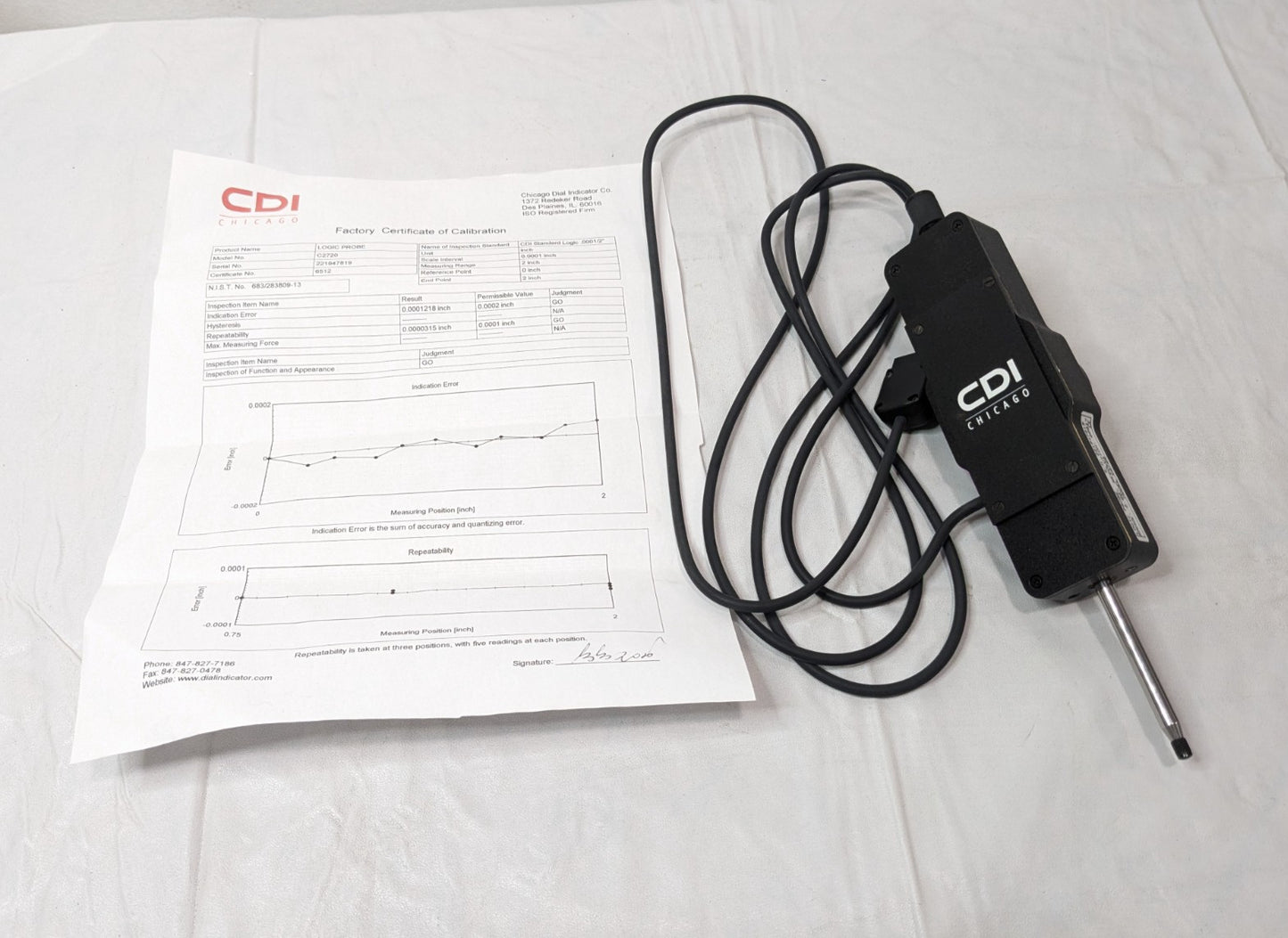 CDI Logic Probe Range 2.000" Resolution .0001" C2720