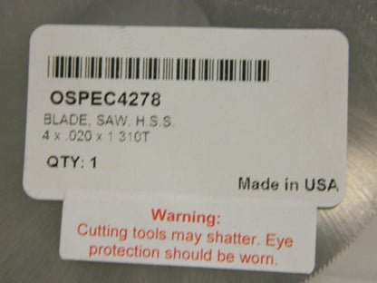 Pro HSS Jeweler's Saw 4" x 0.02" x 1" 310 Teeth Qty 2 OSPEC4