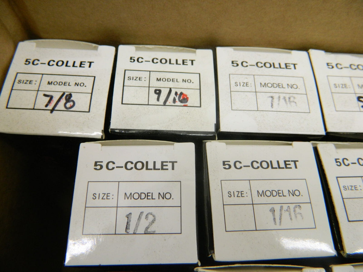 5C Collet Set: 16 Pc, 1/16 to 1-1/8 Capacity INCOMPLETE 230-8018