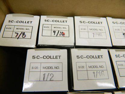 5C Collet Set: 16 Pc, 1/16 to 1-1/8 Capacity INCOMPLETE 230-8018