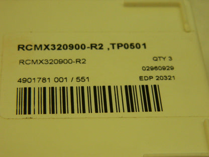 SECO RCMX320900 R2 TP0501 Carbide Turning Insert QTY 3 20321