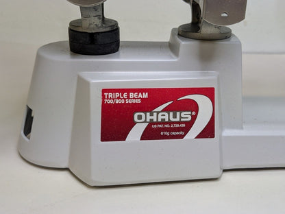 Ohaus 700/800 Series Mechanical Triple Beam Balance 610g Capacity