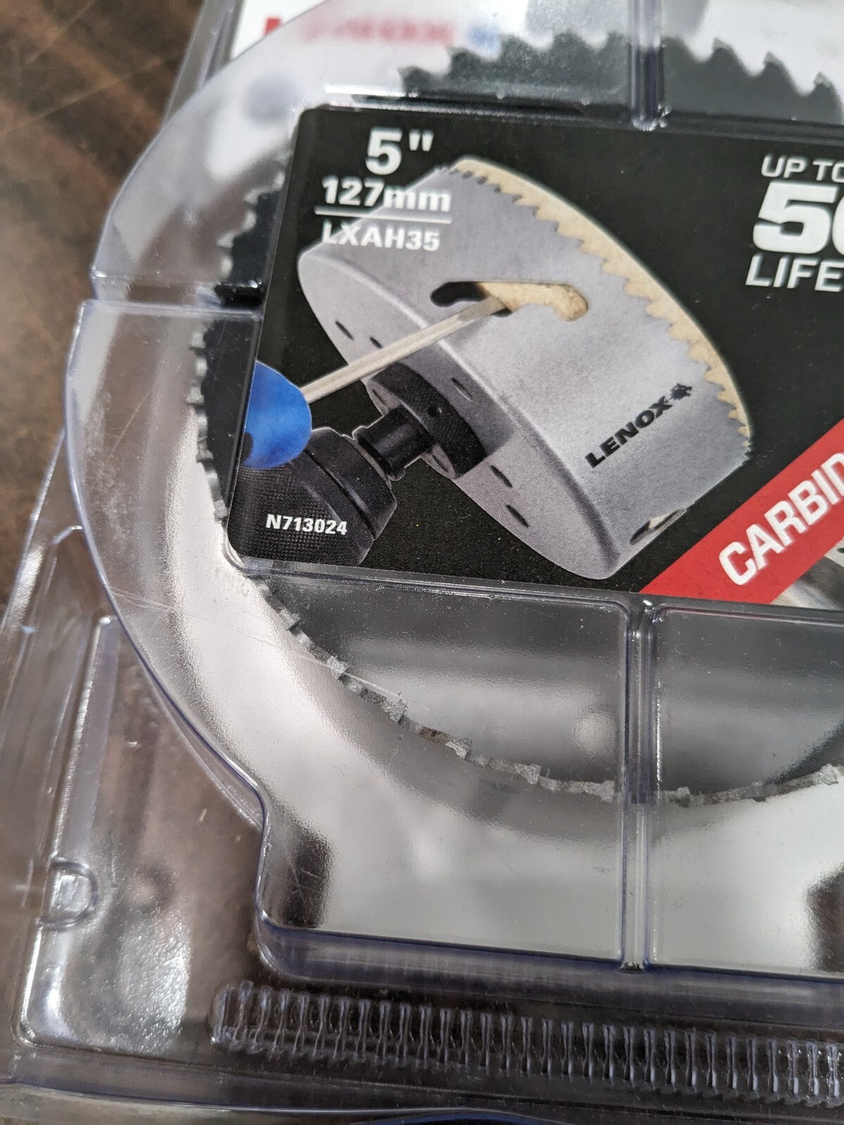 LENOX 5" SPEED SLOT CARBIDE TIPPED HOLE SAW N713024