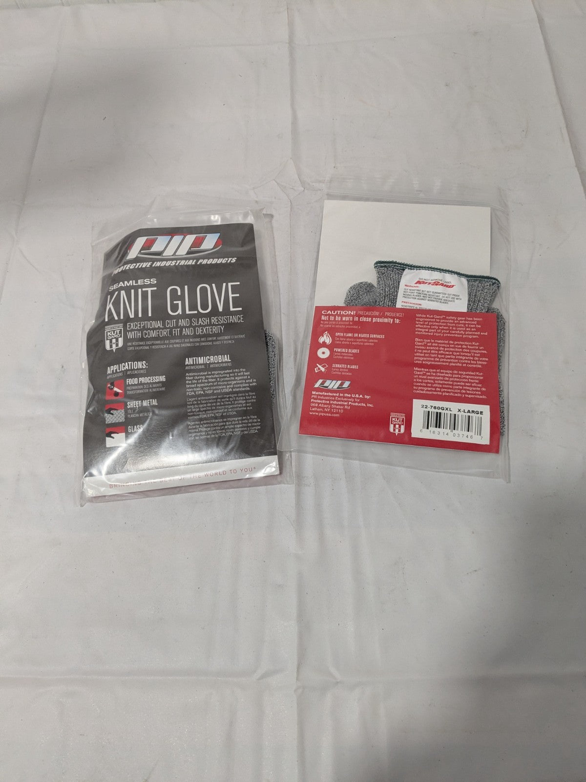 PIP Cut-Resistant Glove: Kut-Gard ANSI Cut A7 Size XL 2 Pack 22-760GXL