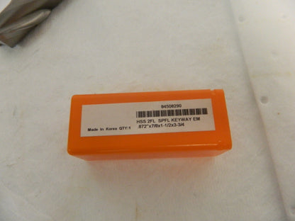 Hertel 7/8 Diam 1-1/2 LOC 2 Flute High Speed Steel Keyway End Mill GG99914241