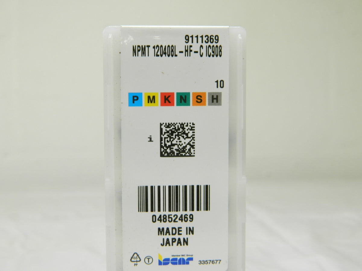 Iscar Carbide Drilling Insert NPMT 12504L2 HF IC908 Qty 10 0485249