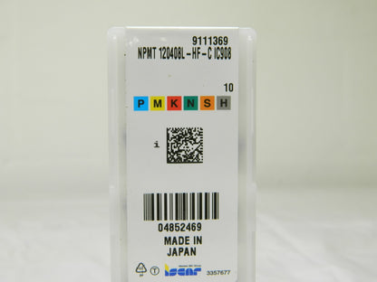 Iscar Carbide Drilling Insert NPMT 12504L2 HF IC908 Qty 10 0485249
