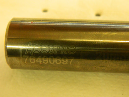 ACCUPRO Square End Mill: 20 mm Dia, 38 mm LOC, 2 Fl Carbide 12181559
