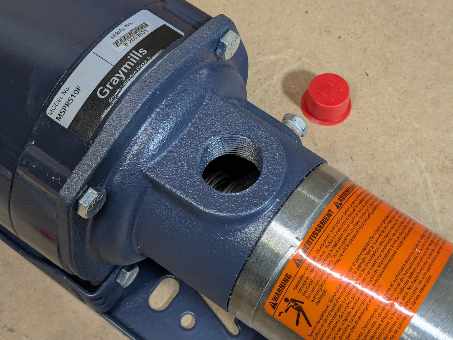 Graymills Multi-Stage Immersion Coolant Pump 1 HP 230/460v 3 Ph. MSPR5-1.0F