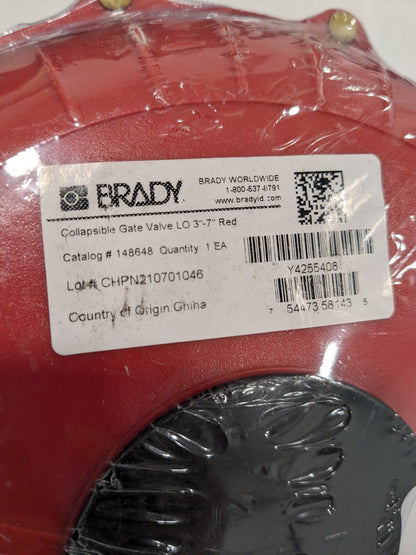 BRADY Gate Valve Lockout: 3 to 7" Valve Handle Width, 2 Padlocks Max 148648