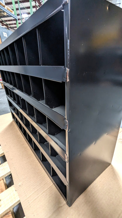 Durham  40 Bin Open Shelving Unit  Gloss Black  33W x 12D x 24H  359-08-D985