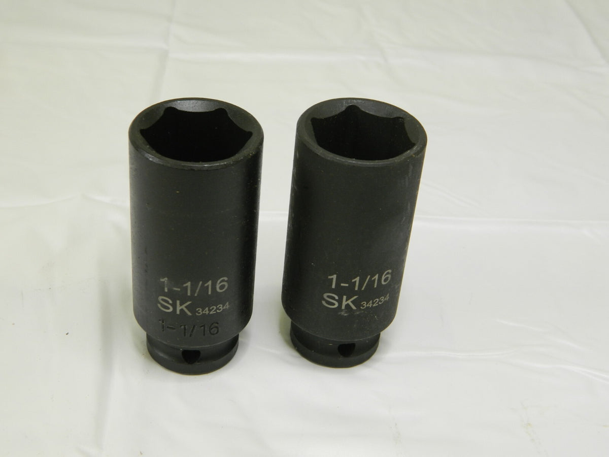 SK Impact Socket: 1.063" Socket 6-Point Qty 2 34234