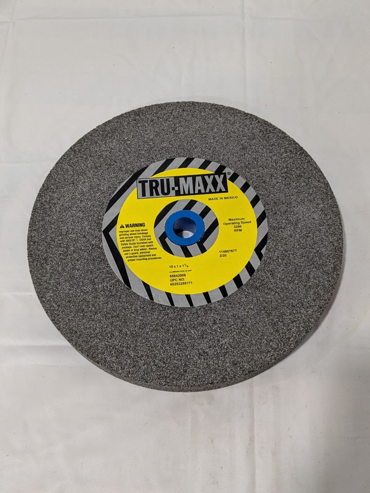 Tru-Maxx Grinding Wheel: 10" Dia, 1" Thick, 1-1/4" Hole Dia, 6625