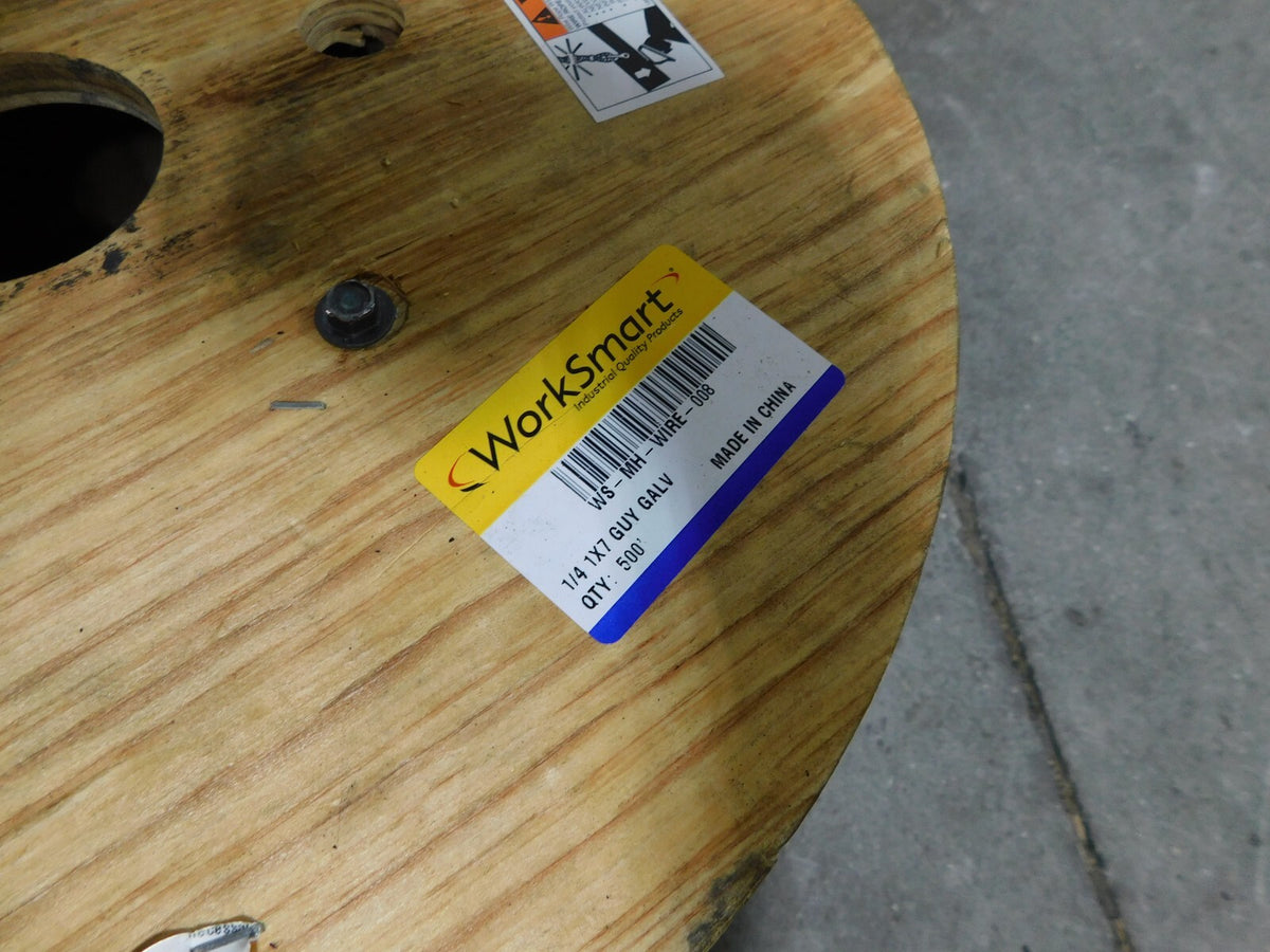 WorkSmart 1/4" Diam Aircraft Cable Approx. 350' WS-MH-WIRE-008 DAMAGE