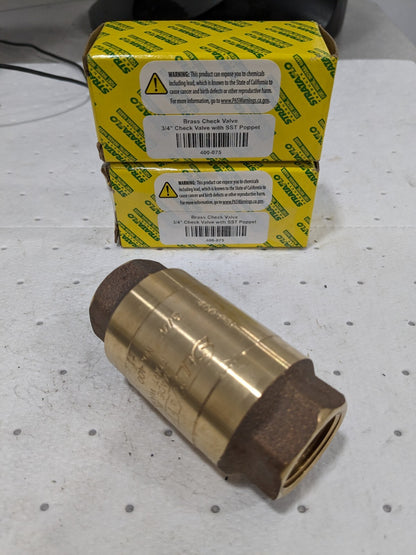 STRATAFLO Check Valve: 3/4" Pipe FNPT x FNPT Qty 2 400-075