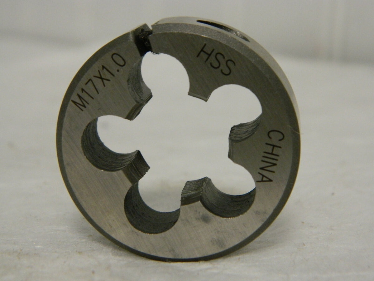 Interstate High Speed Steel Round Adjustable Die M17x1.00 Metric Fine 09035882