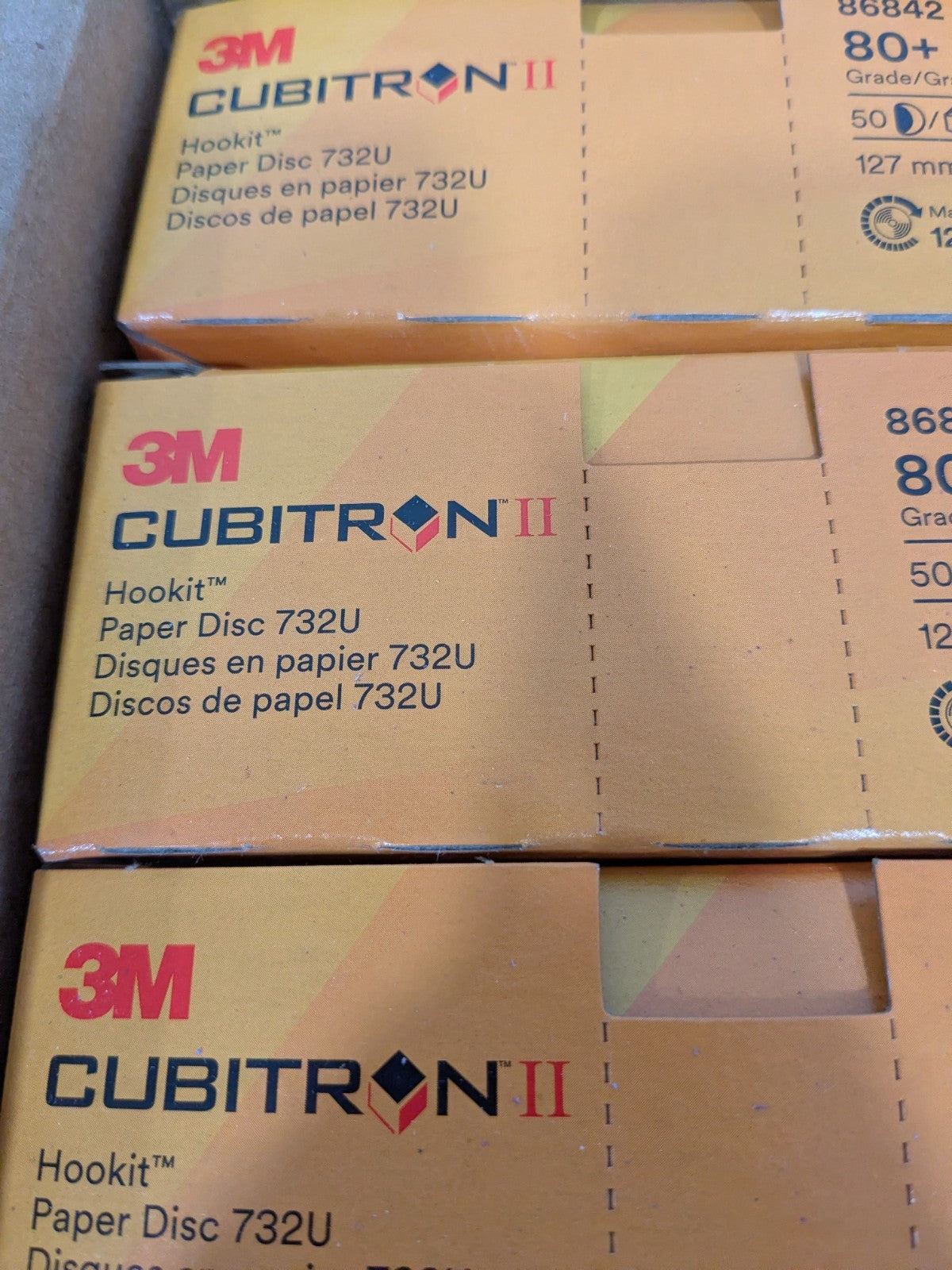 3M Hook &amp; Loop Disc: 5" Dia, 80 Grit, Coated Box of 250 7100044450
