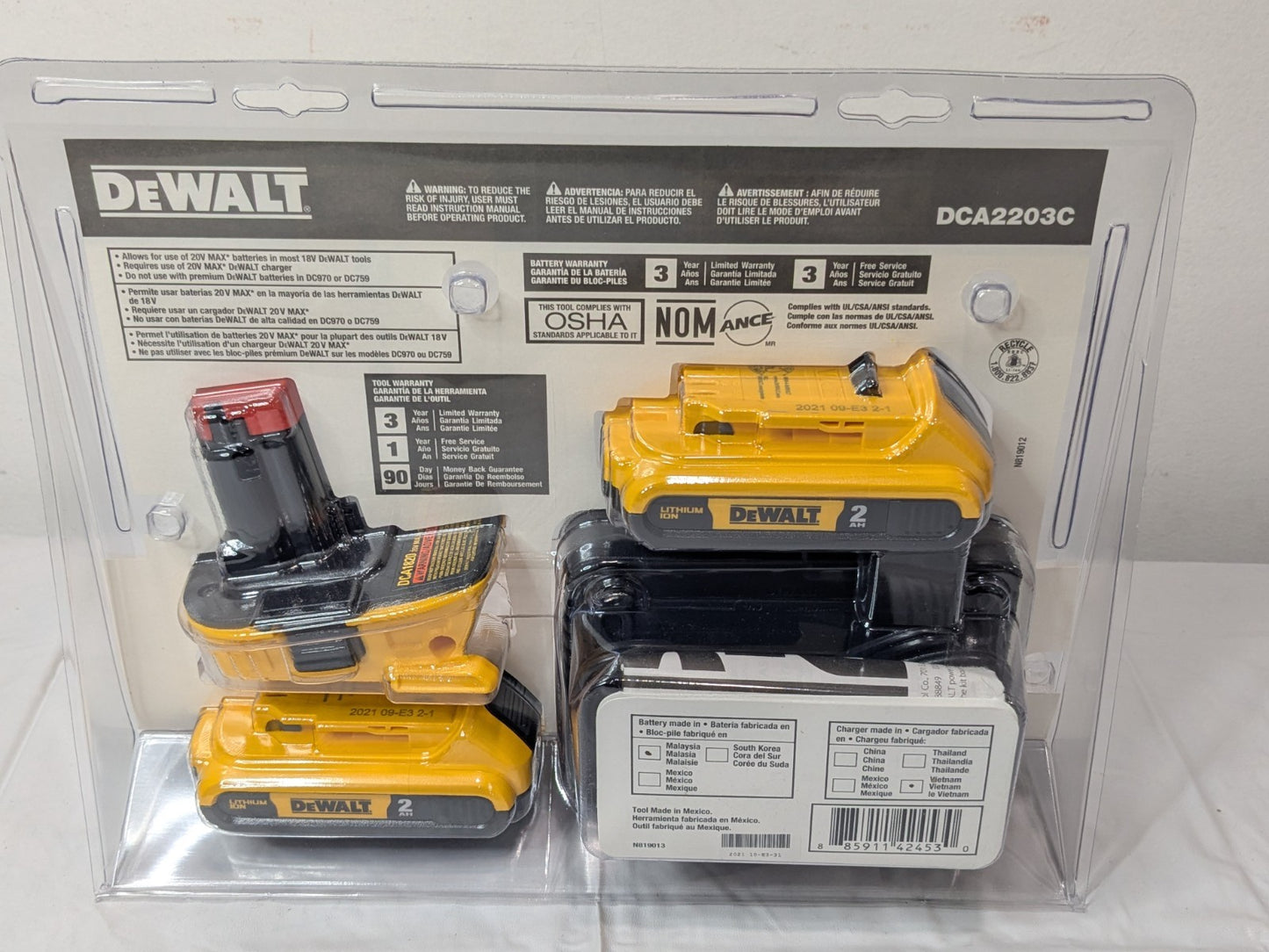 DEWALT 18V-20V MAX Battery Adapter Kit DCA2203C