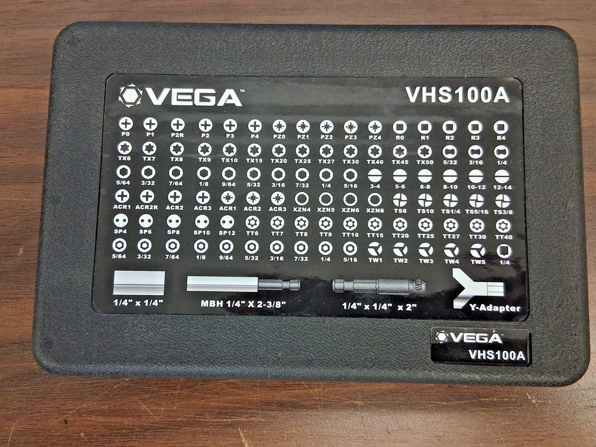 Vega Industries Screwdriver Insert Bit Set VHS100A