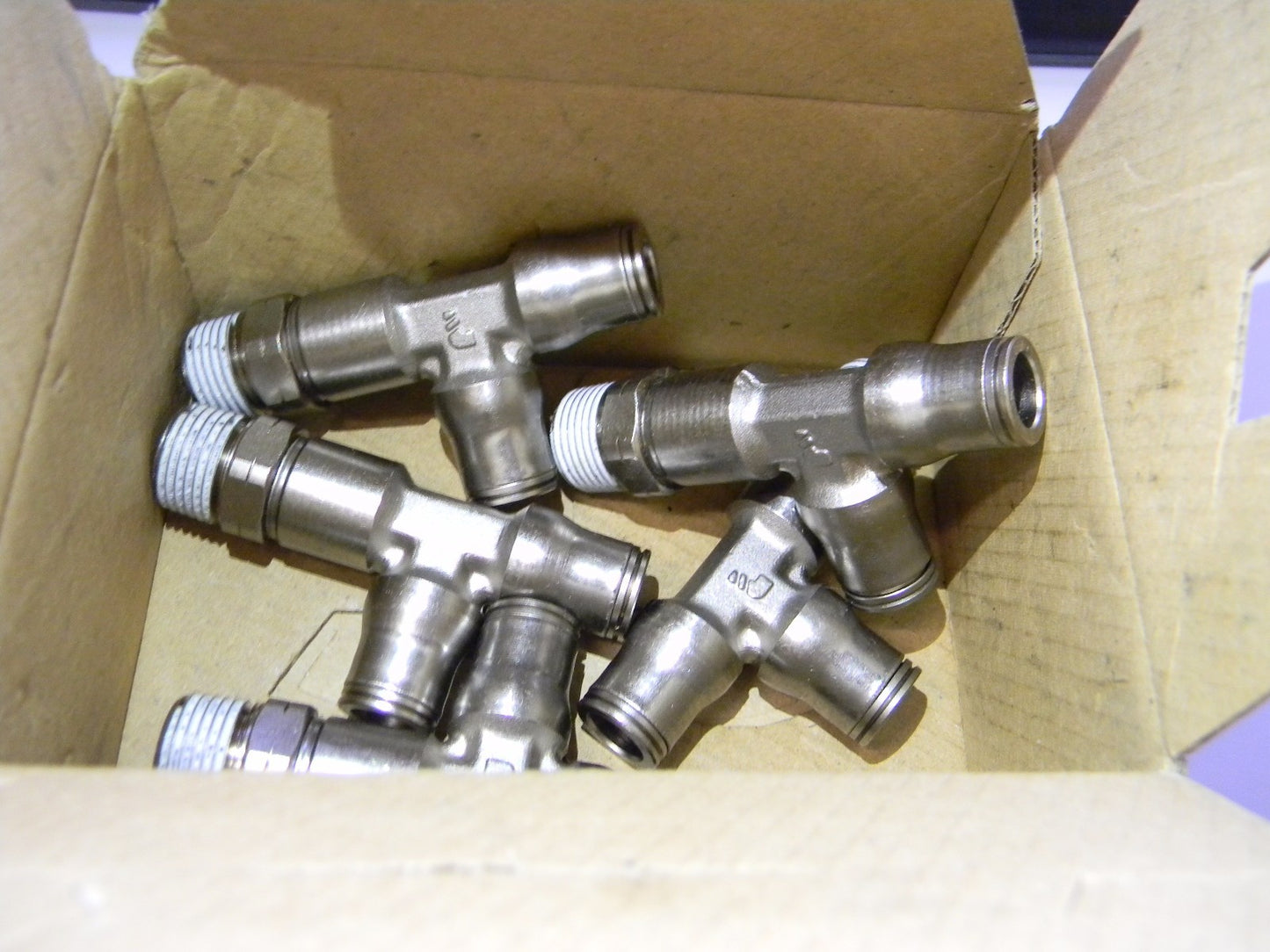 Legris Swivel Run Tees 3/8" x  3/8 NPT Thread Brass Male Qty 5 3203 60 18