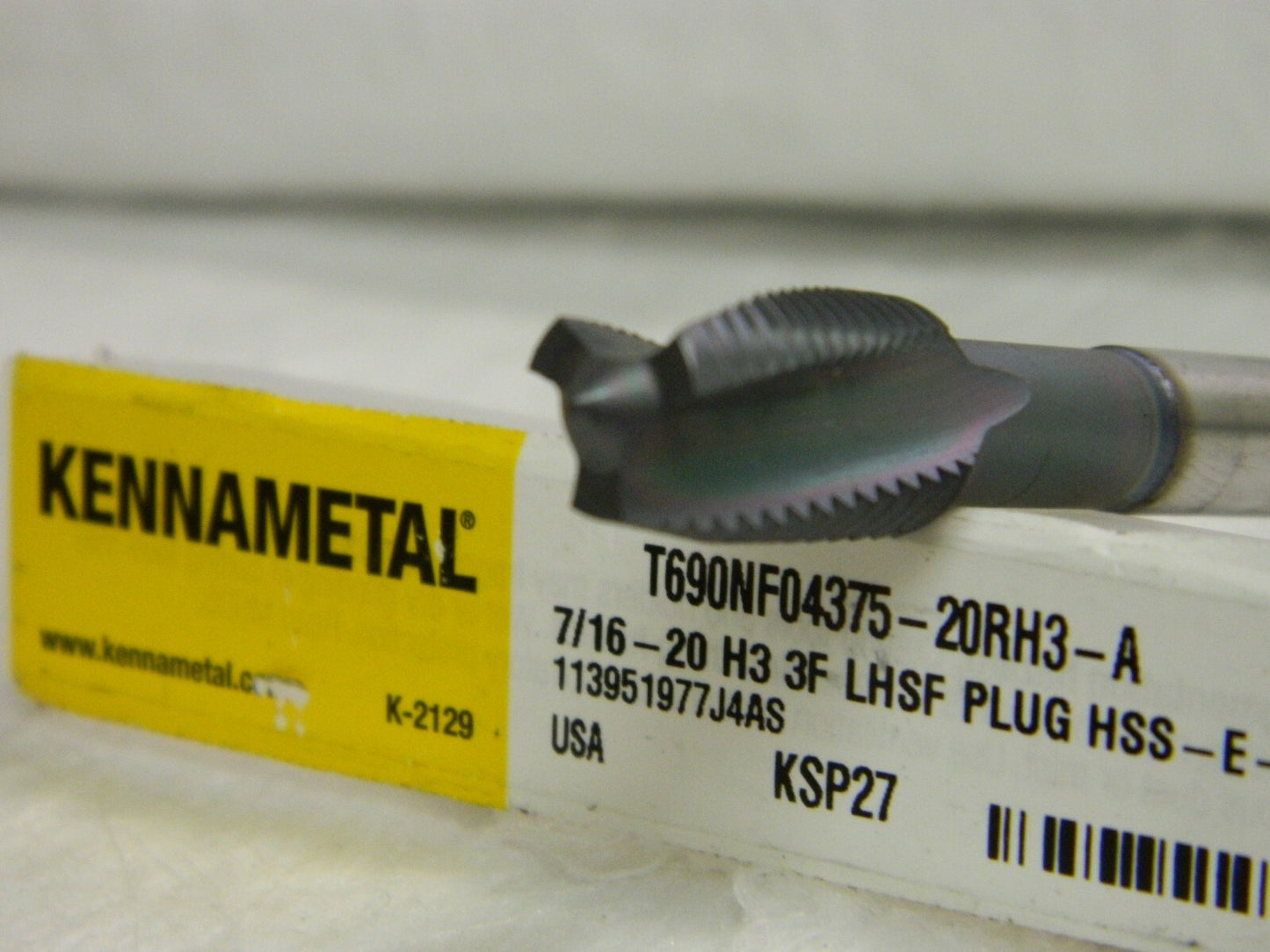 Kennametal VanadiumHSS Spiral Flute Tap UNF Thread Limit H3 QTY 3  5705428