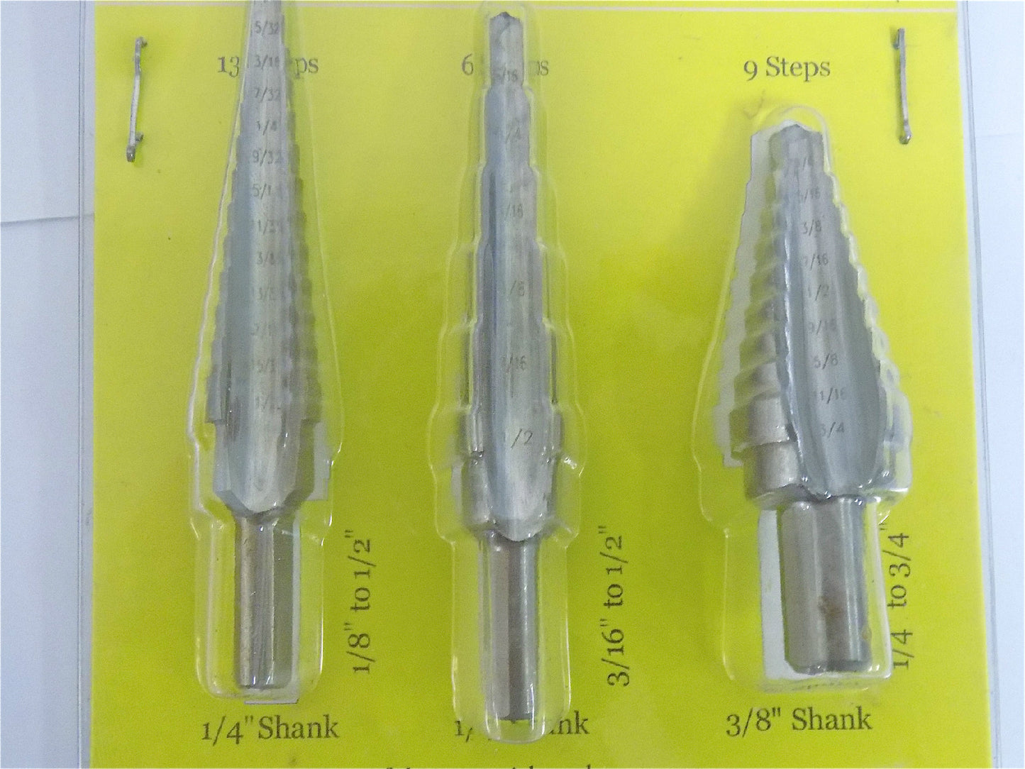 Nuline 1/8, 3/16, 1/4 to 3/4, (2) 1/2" HSS  Drill Bit Set QTY 2 08371999