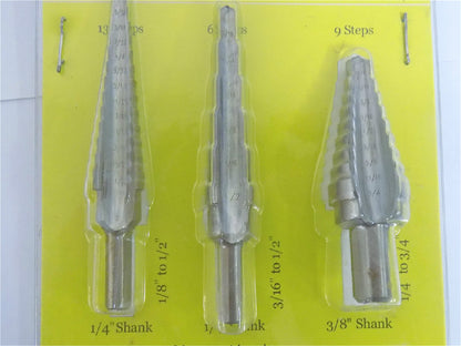 Nuline 1/8, 3/16, 1/4 to 3/4, (2) 1/2" HSS  Drill Bit Set QTY 2 08371999