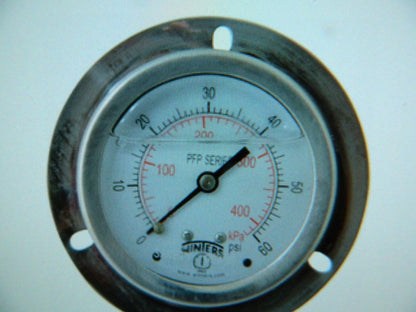 Winters Pressure Gauges 2-1/2" Dial Dia. x 1/4" Thread Size PFP92325FFSG25