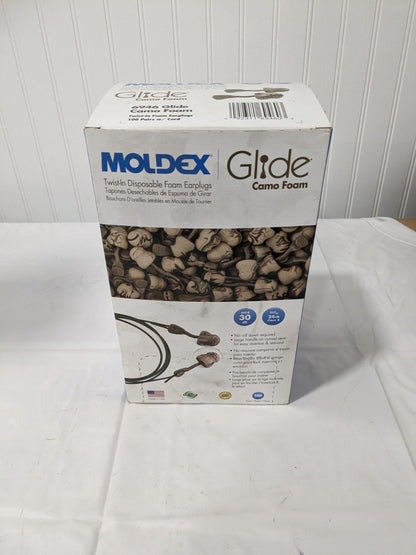 MOLDEX Camo Earplugs: 30 dB, Foam, Bell, Push-In, Corded Qty 100 6946